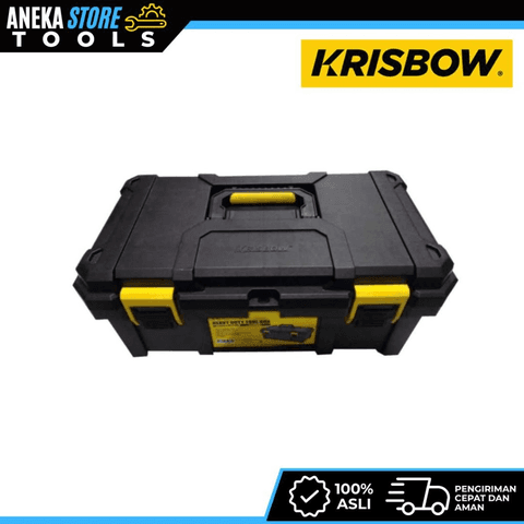 Krisbow Kotak Plastik Tool Box 48 x 27.5 x 20.5 cm - Blk/Ylw