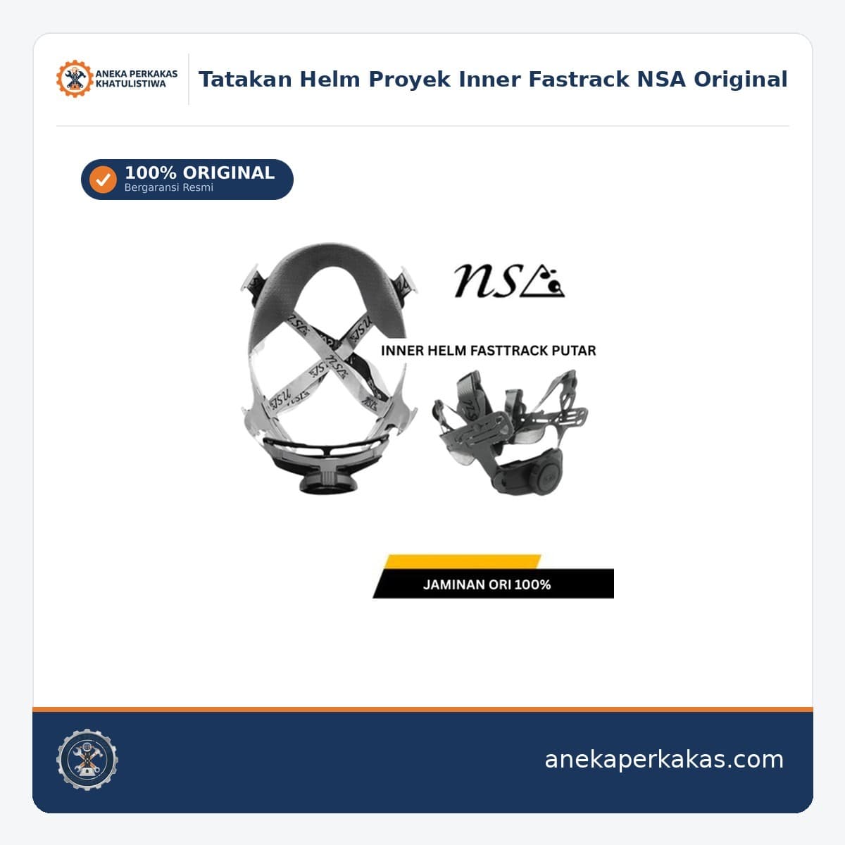 Tatakan Helm Proyek Inner Fastrack NSA Original β Helm Safety